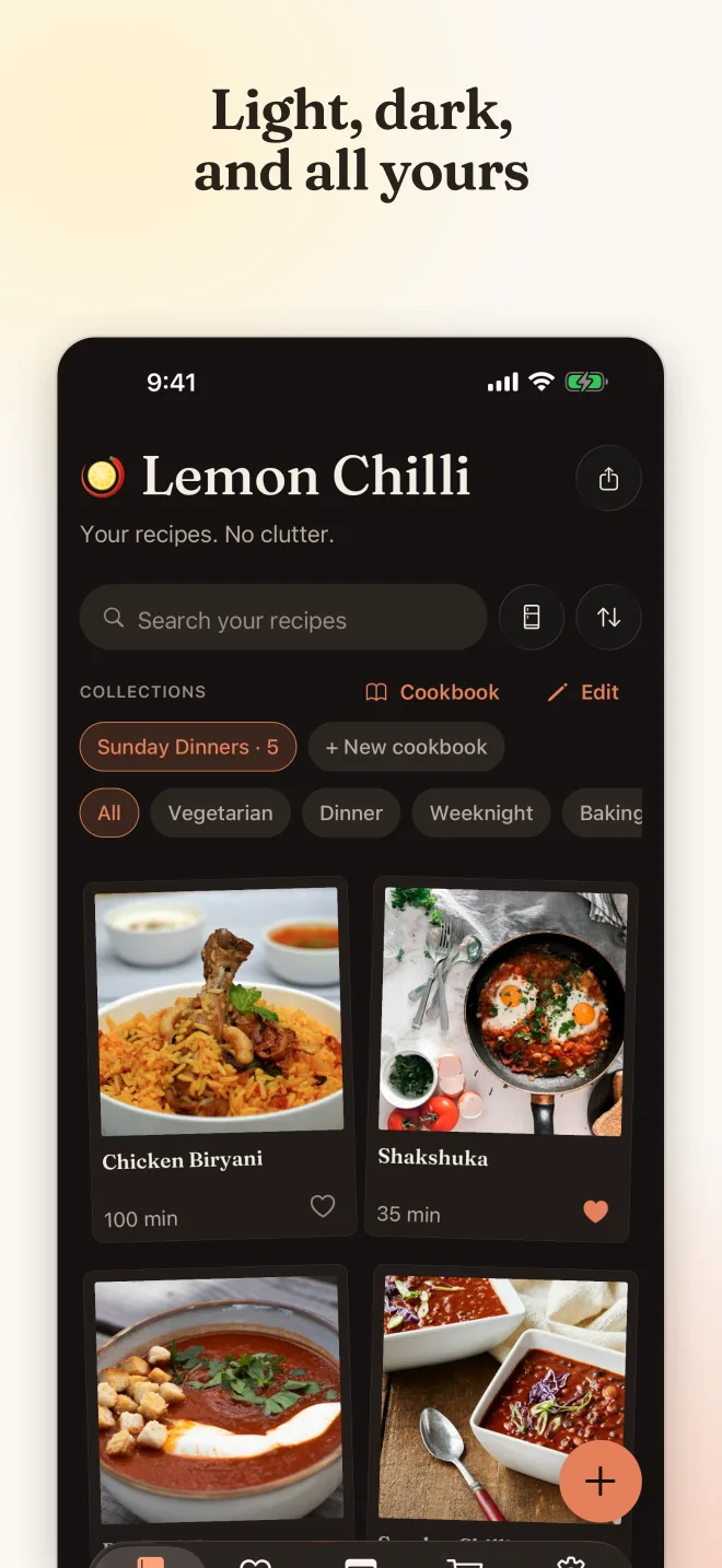 Lemon Chilli screen: Light, dark, and all yours